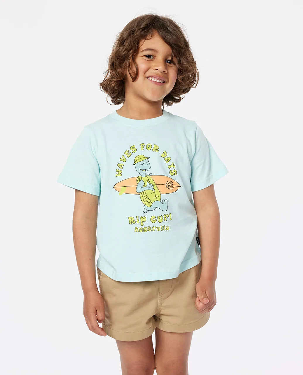 Rip Curl Kids Tube Town Waves T-Shirt - Light Blue