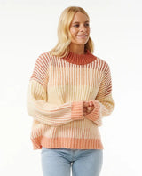 Rip Curl Womens Soleil Rib Knit Crew - Purple Night