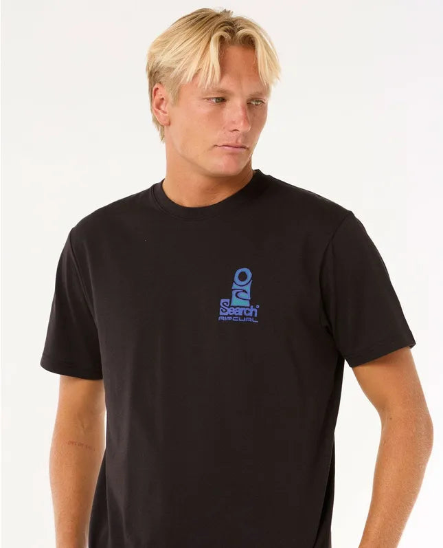 Rip Curl Vaporcool Search Stack T-Shirt - Black