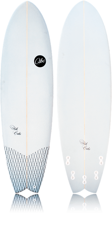 ABC Fish Cake Surfboard FCS - White-Hardboards-troggs.com