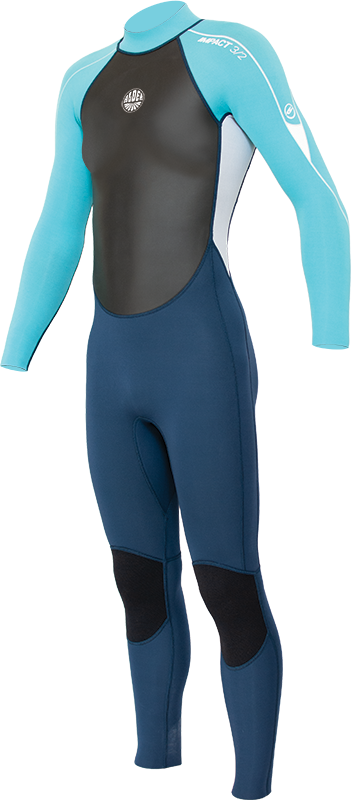 Alder Girls Impact 3/2 Wetsuit - Cyan-Kids Wetsuits-troggs.com