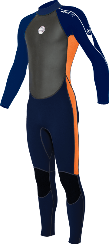 Alder Junior Impact 3/2 Wetsuit - Orange-Kids Wetsuits-troggs.com