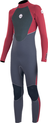 Alder Junior Stealth 5/4/3 Wetsuit - Red-Kids Wetsuits-troggs.com