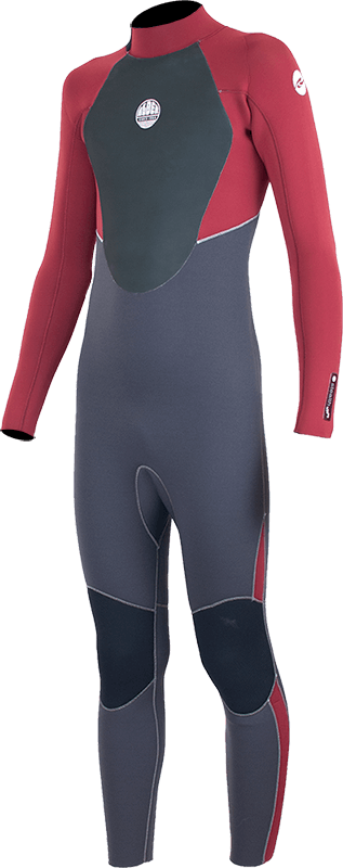 Alder Junior Stealth 5/4/3 Wetsuit - Red-Kids Wetsuits-troggs.com