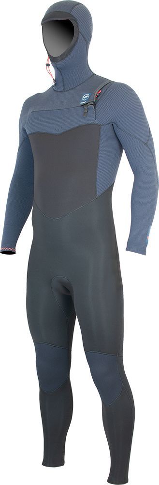 Alder Junior Torch Hooded 5/4 Wetsuit - Blue-Kids Wetsuits-troggs.com