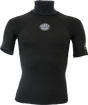 Alder Mens Spirit PolyPro Short Sleeve Rash Vest - Black-Rash Vests & Thermal Vests-troggs.com