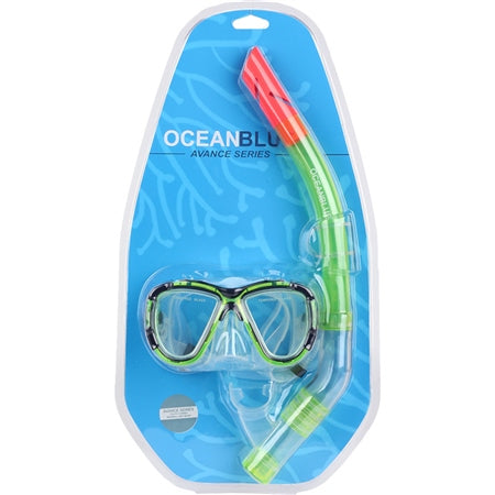 Alder Ocean Blue Avance Youth Combo Snorkel Set-Masks and Snorkels-troggs.com