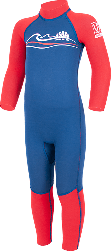 Alder Toddler 2/2 Full Wetsuit - Blue/Red-Kids Wetsuits-troggs.com