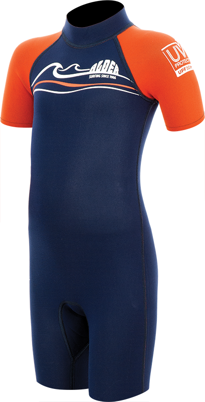 Alder Toddler 2/2 Shortie - Blue/Orange-Kids Wetsuits-troggs.com