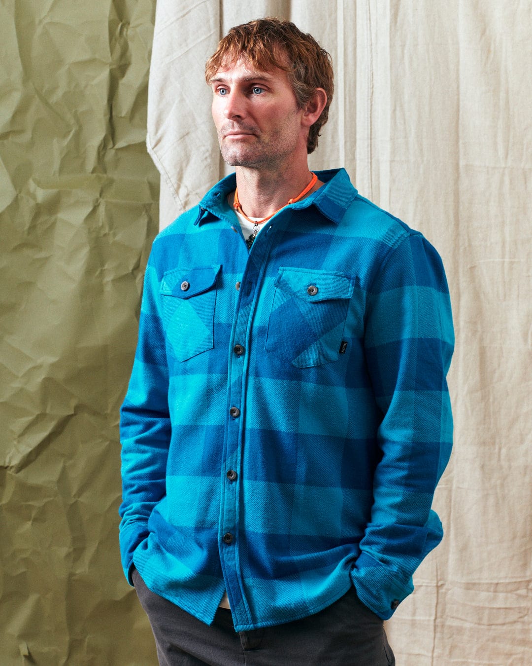 Saltrock Beale Hooded Shirt - New Blue