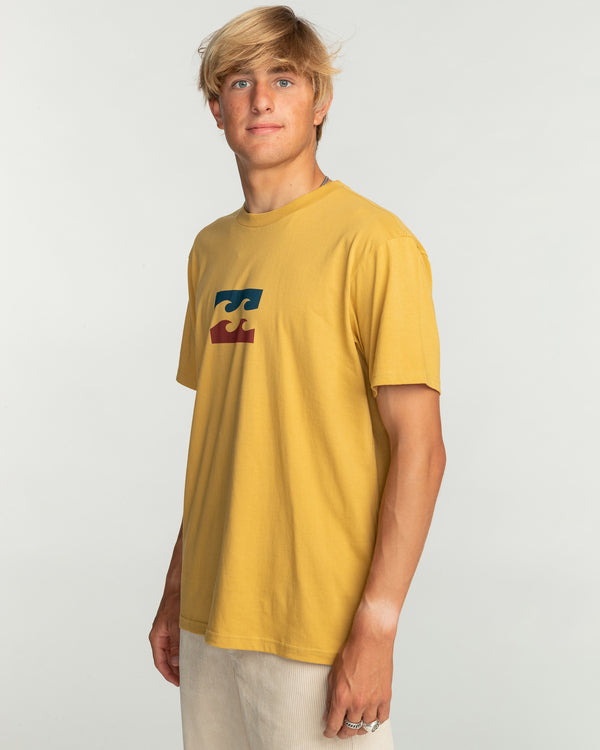 Billabong Team Wave T-Shirt - Gold-Mens Clothing-troggs.com