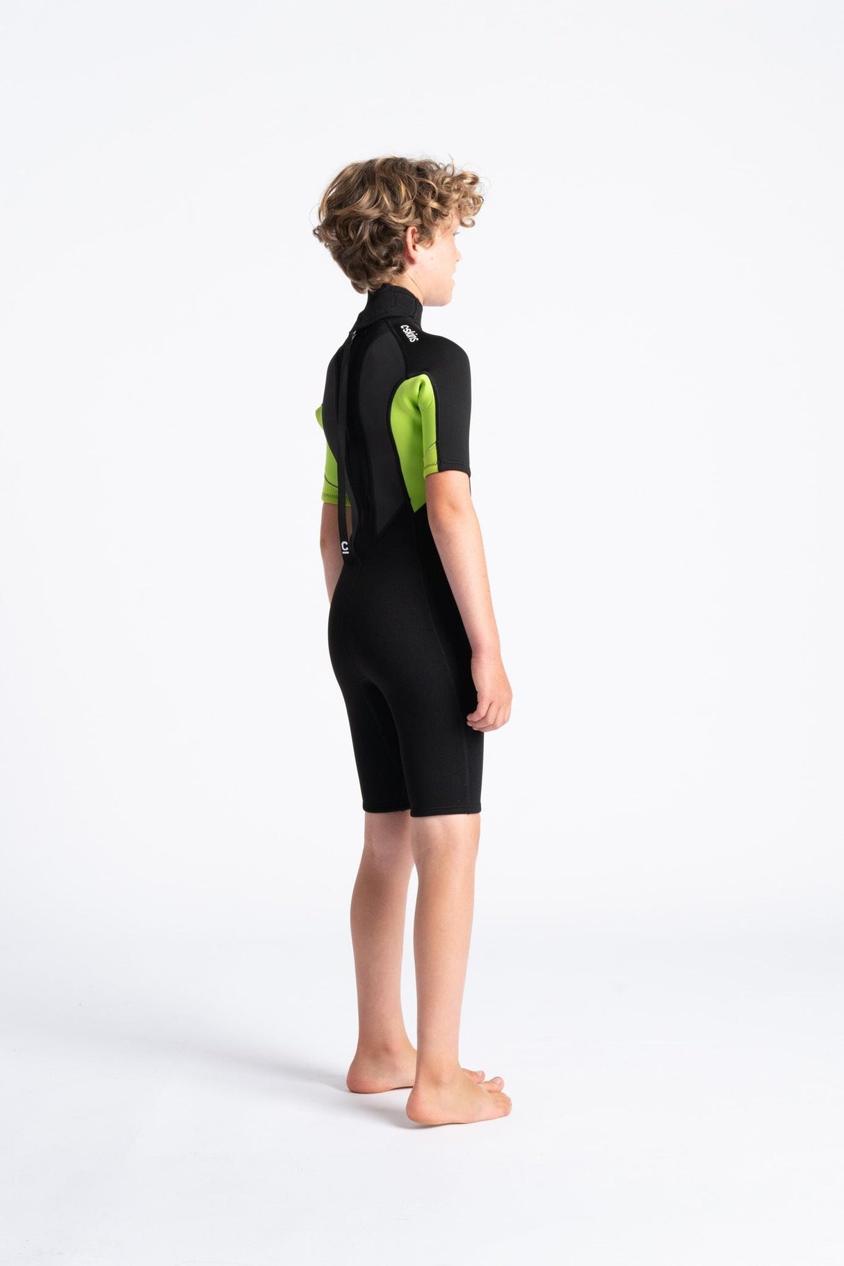 C-Skins Junior Element 3/2 Shortie - Black/Lime/Multi-Kids Wetsuits-troggs.com