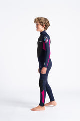 C-Skins Junior Element 3/2 Wetsuit - Slate/Magenta/Multi-Kids Wetsuits-troggs.com