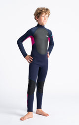 C-Skins Junior Element 3/2 Wetsuit - Slate/Magenta/Multi-Kids Wetsuits-troggs.com