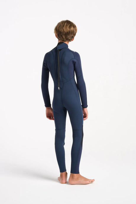 C-Skins Junior NuWave Element 3/2 Wetsuit - Bluestone/Slate/Multi-Kids Wetsuits-troggs.com