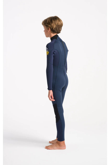 C-Skins Junior NuWave Element 3/2 Wetsuit - Bluestone/Slate/Multi-Kids Wetsuits-troggs.com