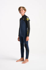 C-Skins Junior NuWave Legend 4/3 Wetsuit - Bluestone/Slate/Multi-Kids Wetsuits-troggs.com