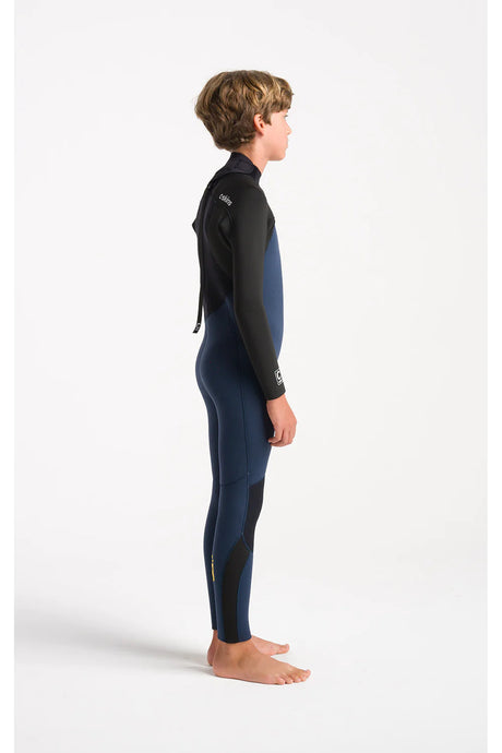 C-Skins Junior NuWave Legend 4/3 Wetsuit - Bluestone/Slate/Multi-Kids Wetsuits-troggs.com