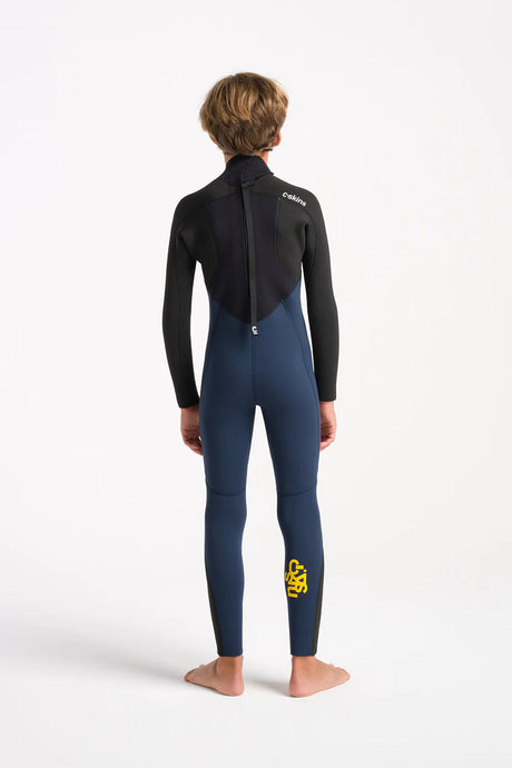 C-Skins Junior NuWave Legend 4/3 Wetsuit - Bluestone/Slate/Multi-Kids Wetsuits-troggs.com