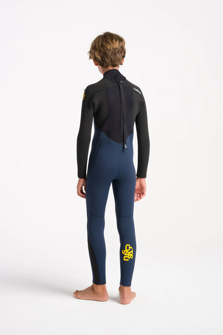 C-Skins Junior NuWave Legend 4/3 Wetsuit - Bluestone/Slate/Multi-Kids Wetsuits-troggs.com