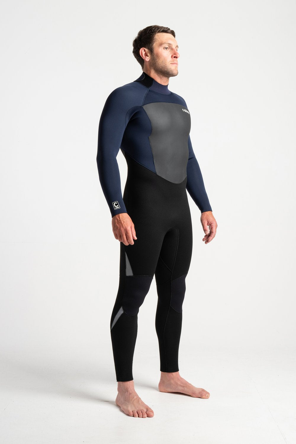 C-Skins Mens Legend 5/4/3 Wetsuit - Black/Slate/Navy/Grey-Mens Wetsuits-troggs.com