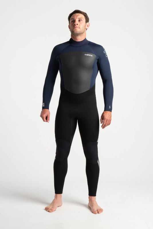 C-Skins Mens Legend 5/4/3 Wetsuit - Black/Slate/Navy/Grey-Mens Wetsuits-troggs.com