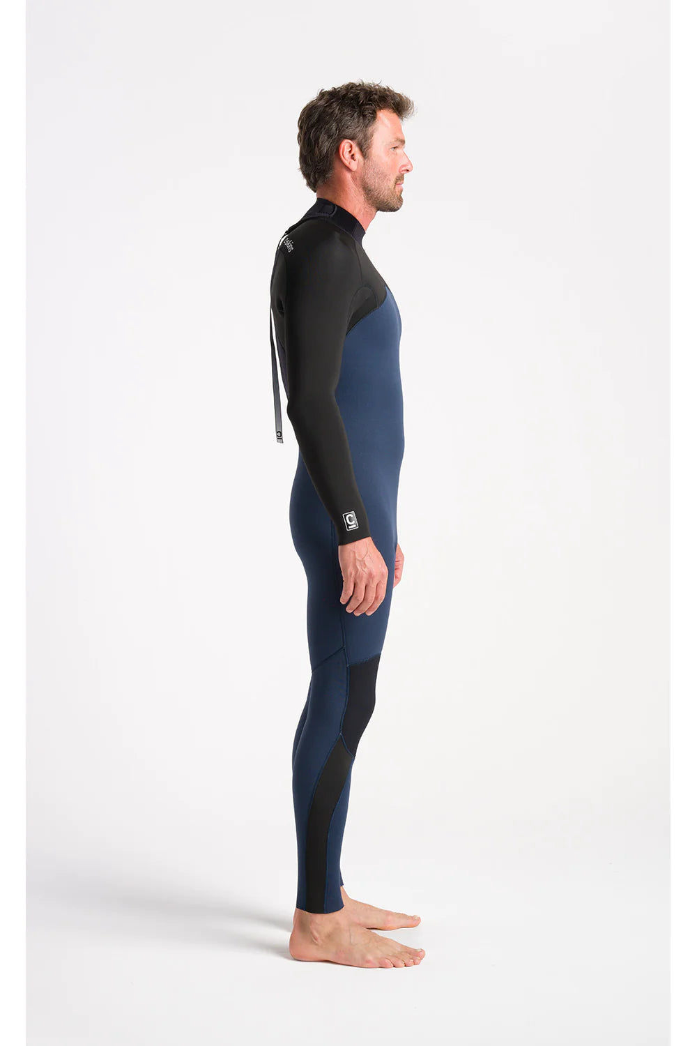 C-Skins Mens NuWave Legend 4/3 Wetsuit - Bluestone/Black/Saffron-Mens Wetsuits-troggs.com