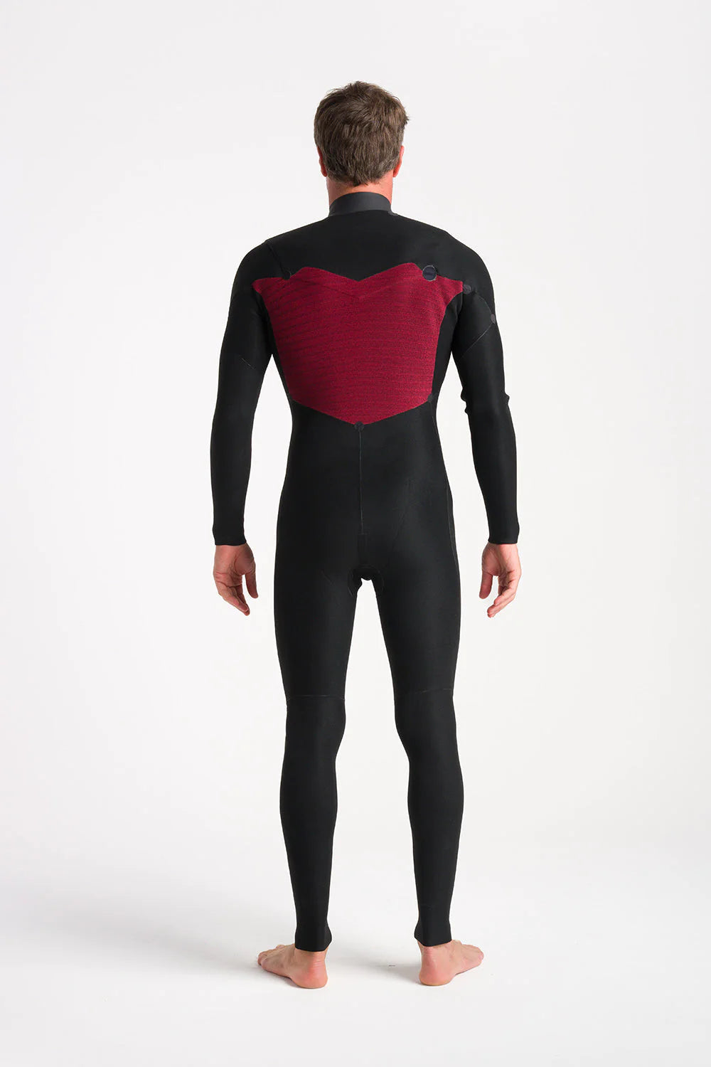 C-Skins Mens NuWave Session 3/2 Chest Zip Wetsuit - Bluestone/Black X/Saffron-Mens Wetsuits-troggs.com