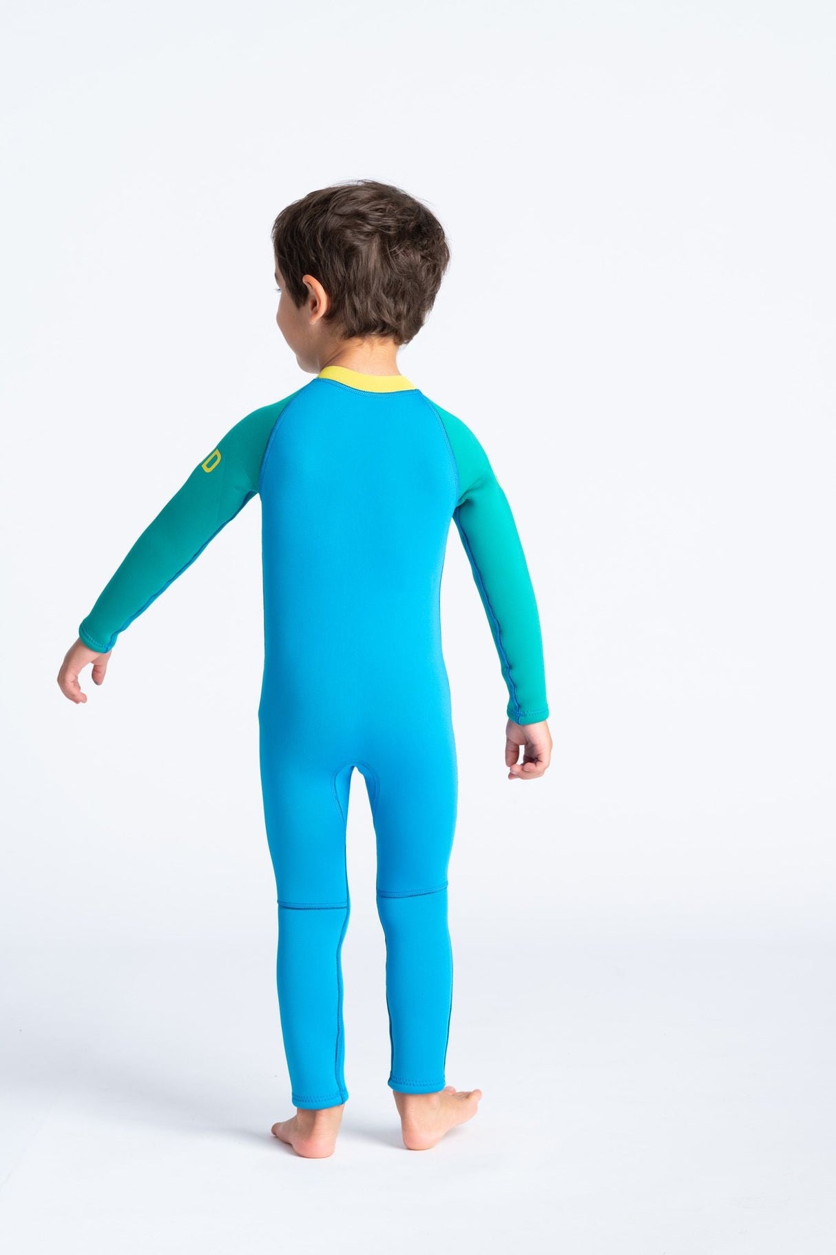 C-Skins Toddler C-Kid Front Zip Wetsuit - Cyan/Green/Aurora Yellow-Kids Wetsuits-troggs.com