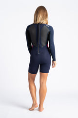 C-Skins Womens Element 3/2 Spring Suit - Slate/Black/Coral-Womens Wetsuits-troggs.com