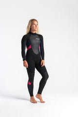 C-Skins Womens Element 3/2 Wetsuit - Black/Slate/Coral-Womens Wetsuits-troggs.com