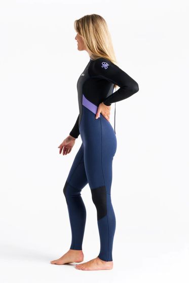 C-Skins Womens Element 3/2 Wetsuit - Bluestone/Lilac/Black-Womens Wetsuits-troggs.com