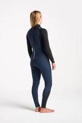 C-Skins Womens NuWave Surflite 4/3 Wetsuit - Bluestone/Black/Saffron-Womens Wetsuits-troggs.com
