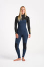 C-Skins Womens NuWave Surflite 4/3 Wetsuit - Bluestone/Black/Saffron-Womens Wetsuits-troggs.com