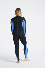 C-Skins Womens Surflite 4/3 Wetsuit - Black/Blue Tie Dye-Womens Wetsuits-troggs.com