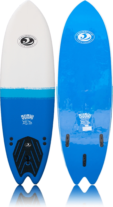 CBC Sushi Fish 6ft02 Softboard - White/Blue-Surfboards-troggs.com