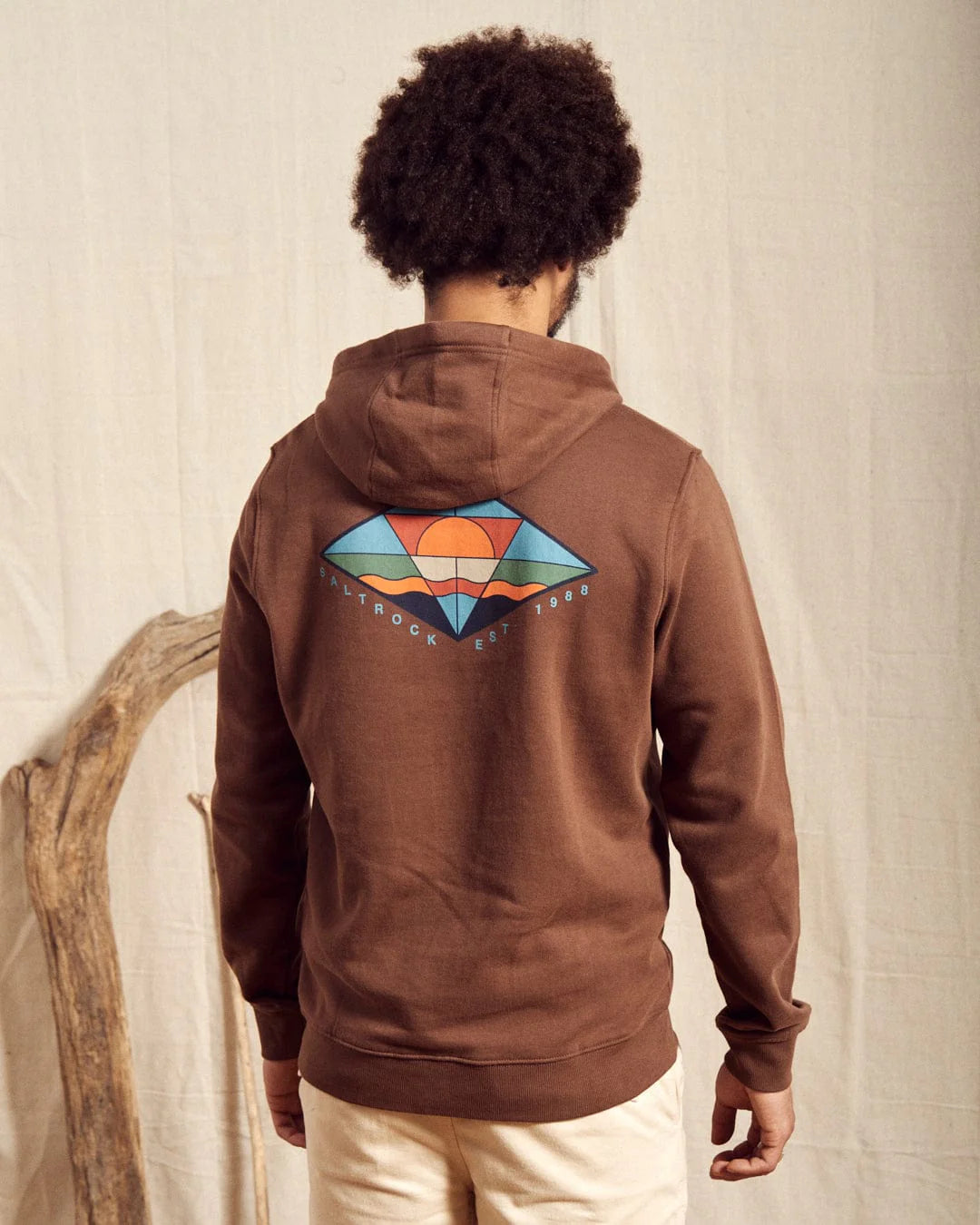 Saltrock Dimensions Pop Colour Hoodie - Brown