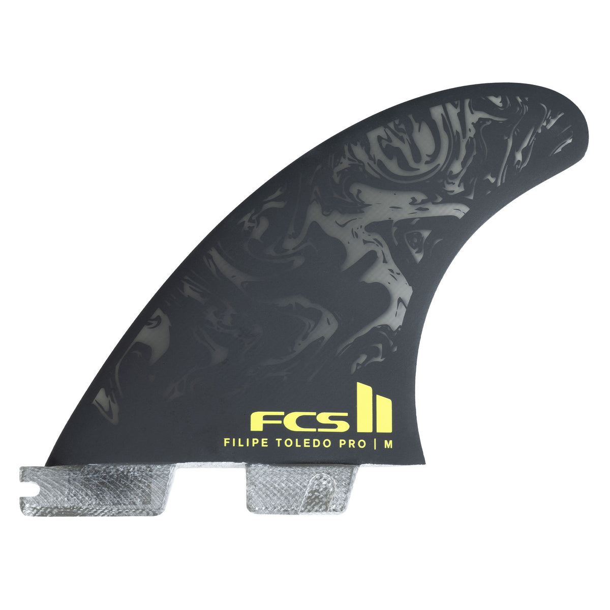 FCS 2 Filipe Toledo PG Accelerator Thruster Fins - Black/Acid