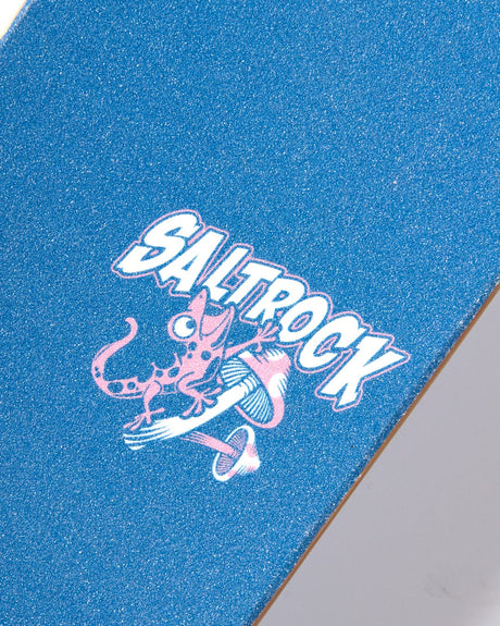 Saltrock Funguy Blue & Pink Skateboard (Logo View)