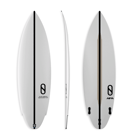 Firewire Flat Earth Surfboard Futures - Black-Hardboards-troggs.com