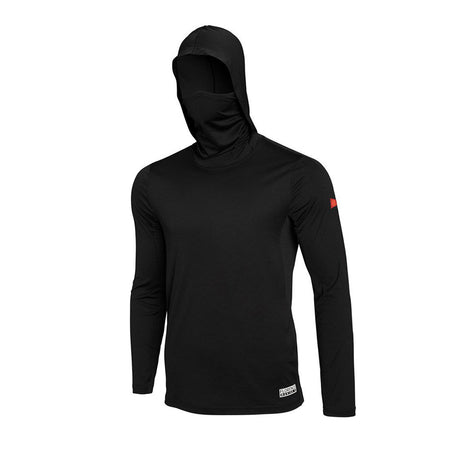 Florence Marine X Hooded L/S UPF Shirt - Black-Rash Vests & Thermal Vests-troggs.com