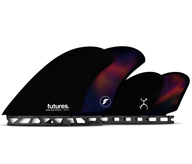 Futures Fins Machado Honeycomb Quad - Black/Swirl-Surfboard Accessories-troggs.com