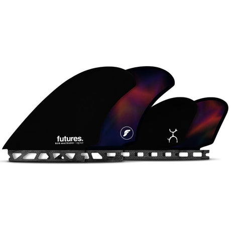 Futures Rob Machado Signature Quad Black/Swirl-Surfboard Accessories-troggs.com