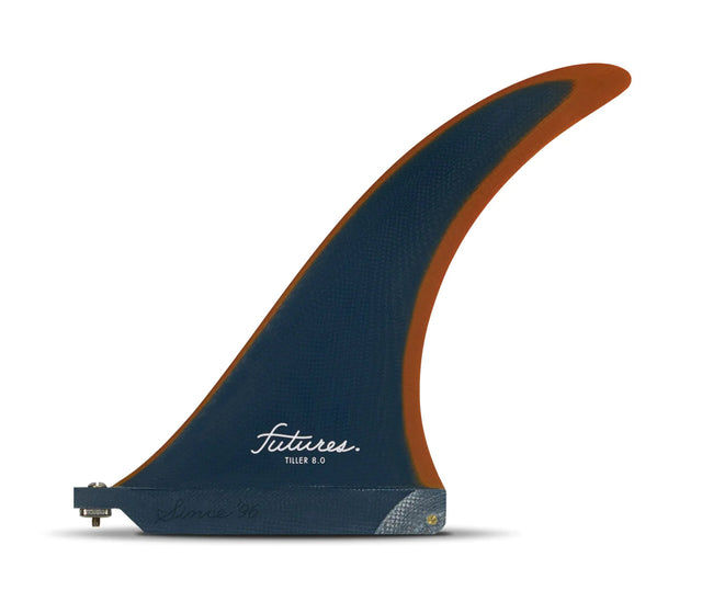 Futures Tiller 8 Inch Single Fin - Black/Smoke-Surfboard Accessories-troggs.com