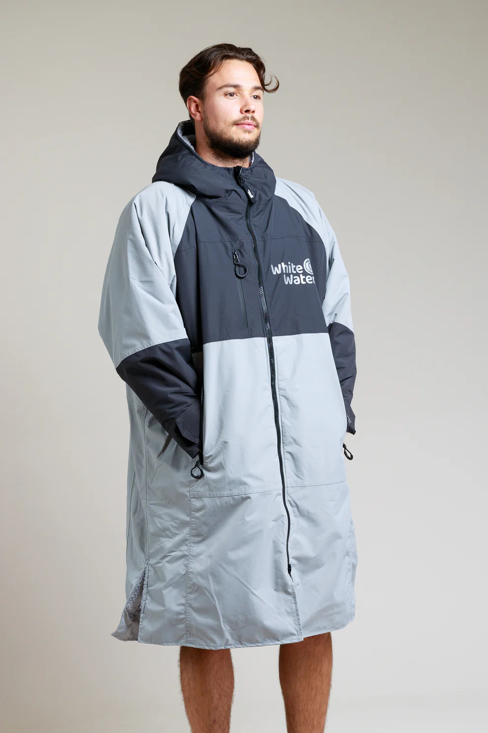 White Water Hard Shell Changing Robe - Steel Grey