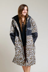 White Water Hard Shell Changing Robe - Leopard Print