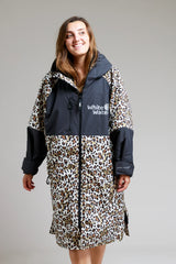 White Water Hard Shell Changing Robe - Leopard Print