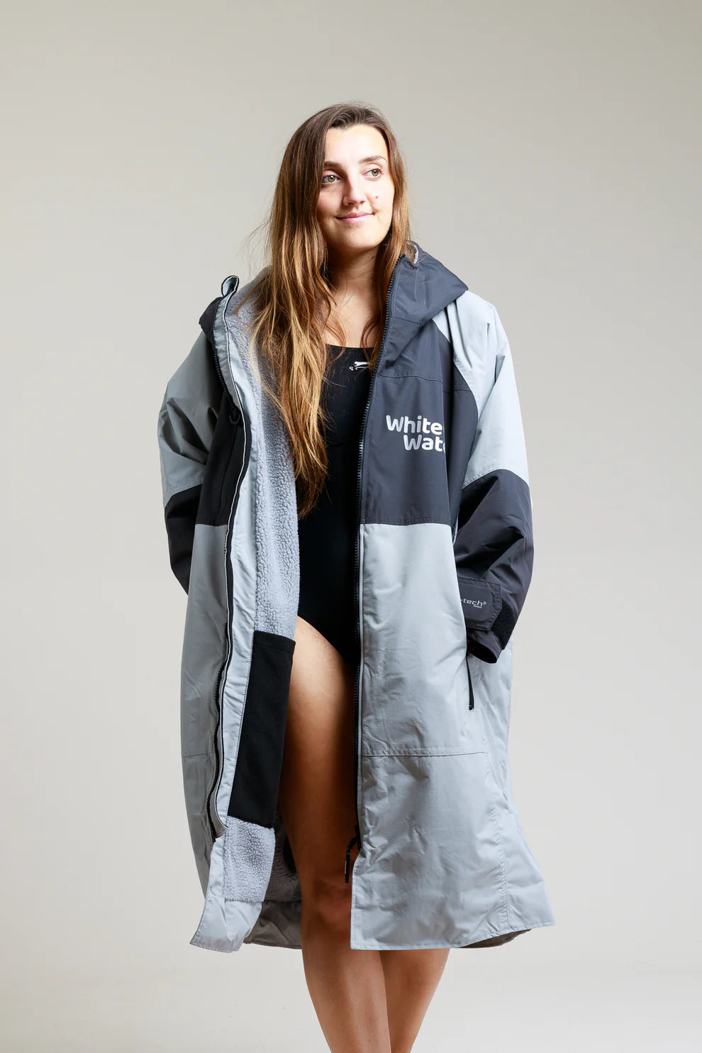 White Water Hard Shell Changing Robe - Steel Grey