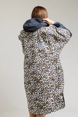 White Water Hard Shell Changing Robe - Leopard Print