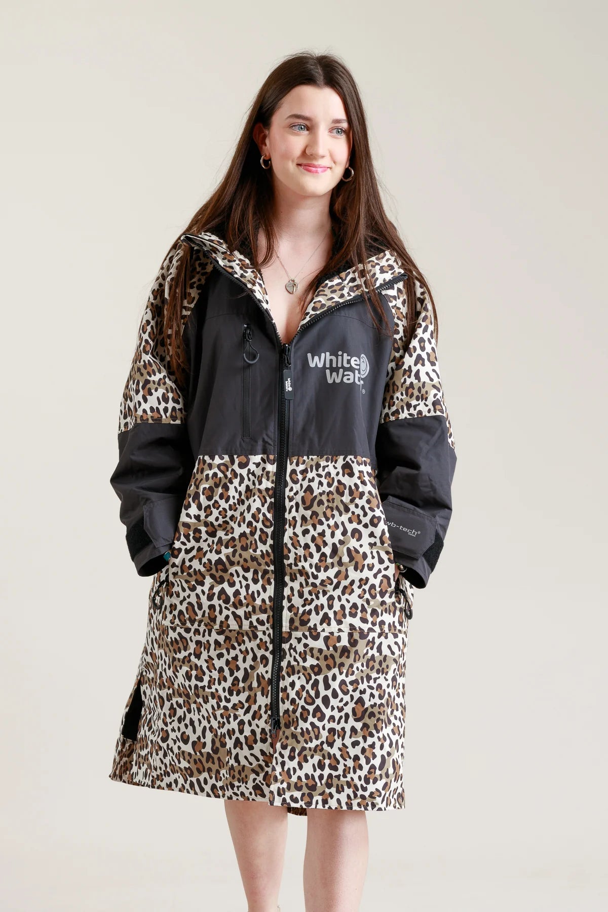 White Water Kids Hard Shell Changing Robe - Leopard Print